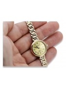 14k żółte złoto, Złoty cyferblat Geneve Lady Gift lw038y