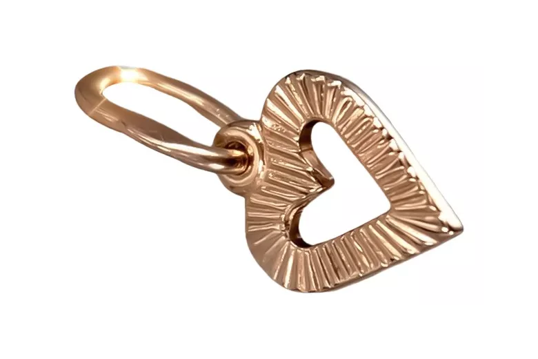 "Antiguo Collar de Corazón Vintage en Oro Rosa 14k 585 Sin Piedras" vpn087 vpn087