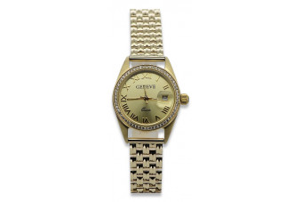 Reloj de pulsera de dama Geneve en oro amarillo 14k 585 lw078ydg&lbw004y19cm