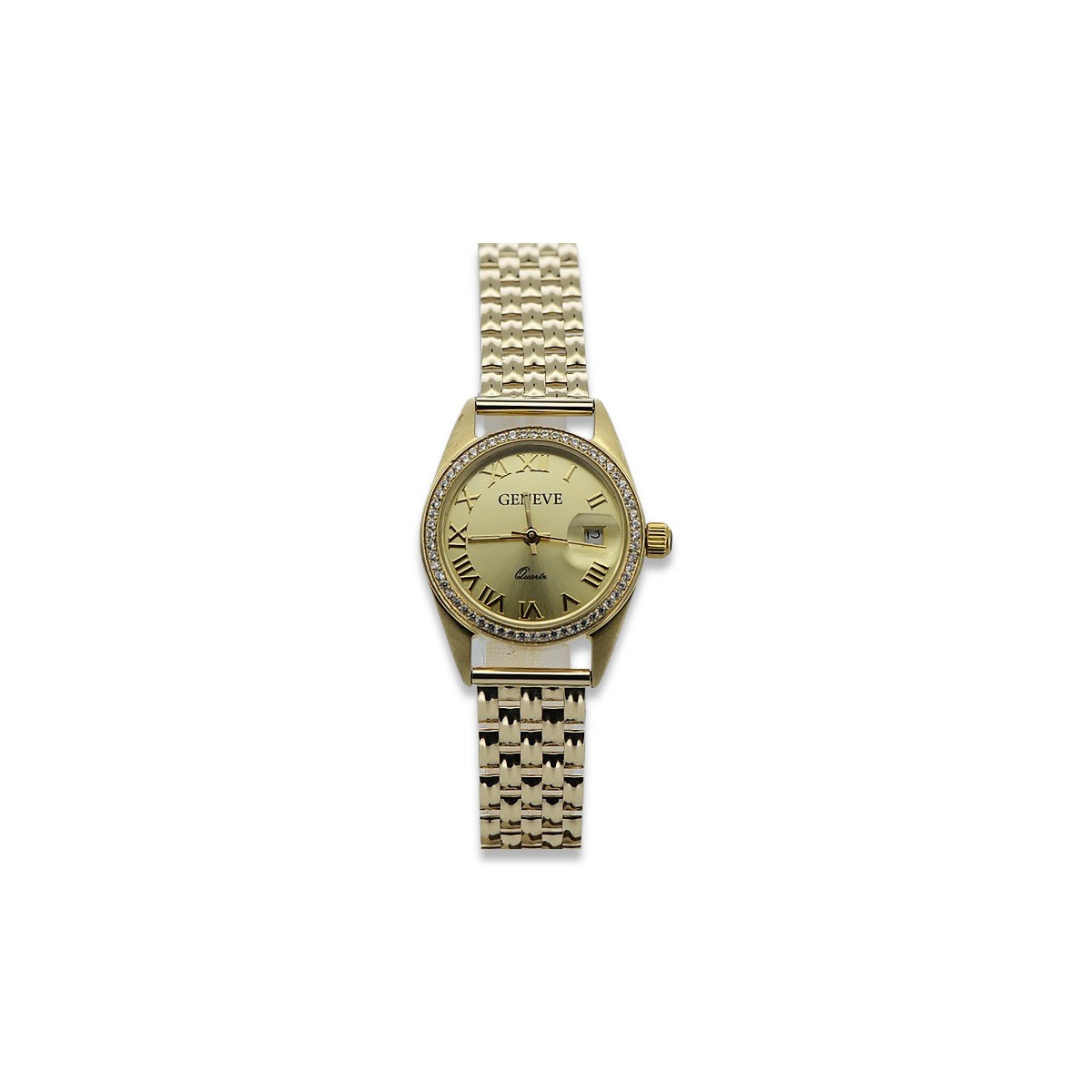 Gold men's watch Geneve ★ zlotychlopak.pl ★ Gold purity 585 333 Low Price!