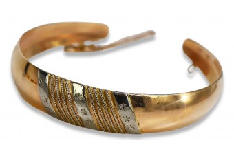 Bransoletka Vintage z Rubinem 14k różowe złoto vb002