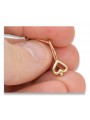 "No Stones 14K Rose Gold Vintage Heart Earrings" ven102 ven102