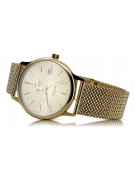 Reloj de pulsera dorado de 14k para hombre en Atlántico mw003y&mbw014y