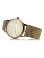 Reloj de pulsera dorado de 14k para hombre en Atlántico mw003y&mbw014y