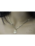 Lanț Elegant cu Pandantiv Iisus din Aur Galben 14k pj004y20&cc031y55