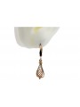 "Elegant No Stones Vintage 14K Rose Gold Leaf Earrings" ven151 ven151