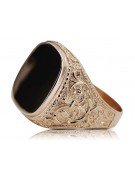 Rose russe Bijoux en or soviétique bague homme