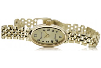 14k żółte złoto Dama Zegarek Geneve Prezent lw095y