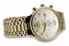 Montre-bracelet en or jaune 14 carats pour hommes Genève mw005ydy&mbw012yo