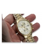 Goldene Herrenuhr Geneve ★ zlotychlopak.pl ★ Gold Reinheit 585 333 Niedriger Preis!