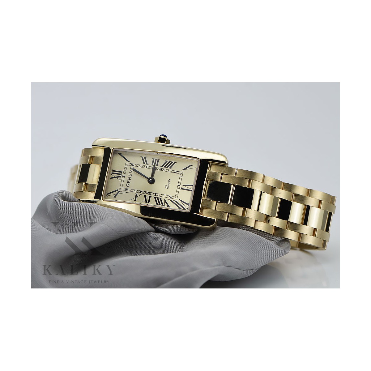 14 Karat Gelbgold Herrenuhr Geneve mw089y