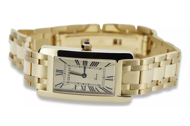 14 Karat Gelbgold Herrenuhr Geneve mw089y