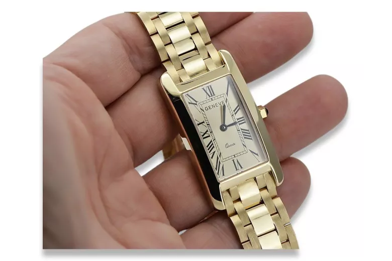 14 Karat Gelbgold Herrenuhr Geneve mw089y