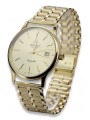 Gold men's watch Geneve ★ zlotychlopak.pl ★ Gold purity 585 333 Low Price!