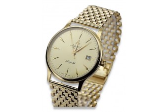 Reloj de pulsera Atlántico en oro amarillo de 14k para hombre mw003y&mbw008y