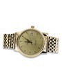 Reloj de pulsera Atlántico en oro amarillo de 14k para hombre mw003y&mbw008y