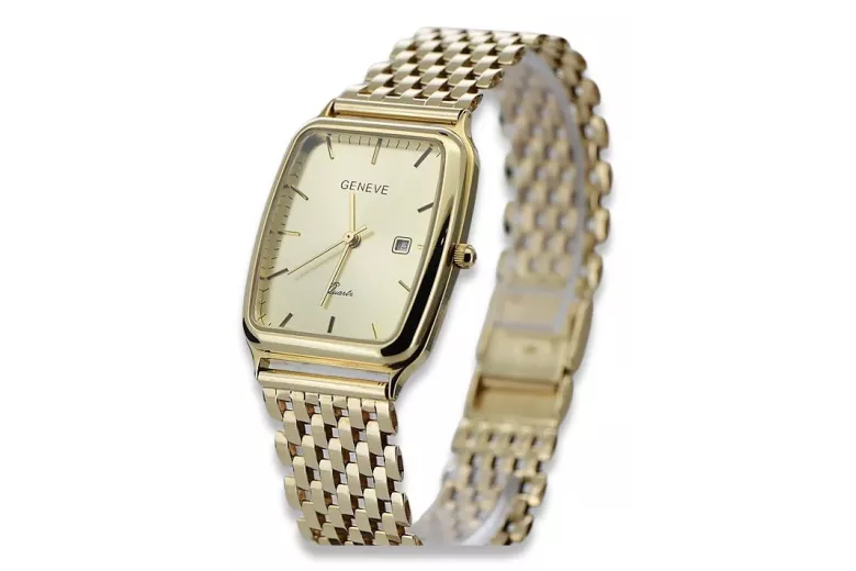 Montre en or jaune 14k pour homme à Genève mw002y&mbw005y