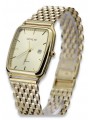 Gold men's watch Geneve ★ zlotychlopak.pl ★ Gold purity 585 333 Low Price!