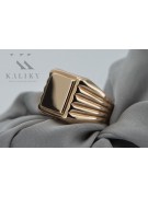 Anillo de sello de oro masculino 14k 585. Oro ruso vs034 vsn034