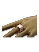 Anillo de sello de hombre en oro rosa antiguo de 14k - Sin piedras vsn042