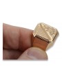 Russian rose Soviet gold jewelry man's ring signet