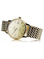 Gold men's watch Geneve ★ zlotychlopak.pl ★ Gold purity 585 333 Low Price!