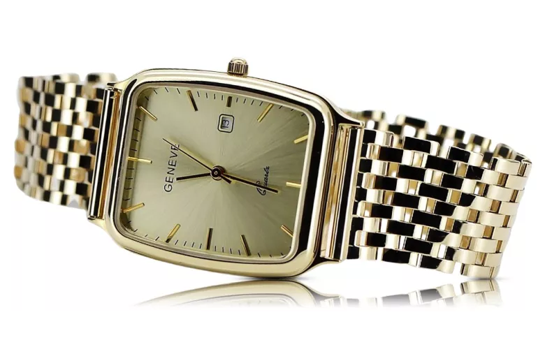 Montre en or jaune 14k pour homme à Genève mw002y&mbw005y