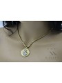 Pendentif Joyeux en Or 14k 585 avec Chaîne en Corde pm027y&cc020y