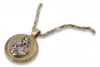 Золота підвіска Merry 14k 585 з ланцюжком Corda pm027y&cc082y