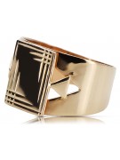 Vintage Rose Gold Men's Signet Ring - No Stones, Original 14K Gold vsn042