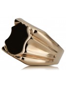 Anillo de sello para hombre en oro rosa antiguo de 14k vsn045