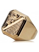 Rose russe Bijoux en or soviétique bague homme