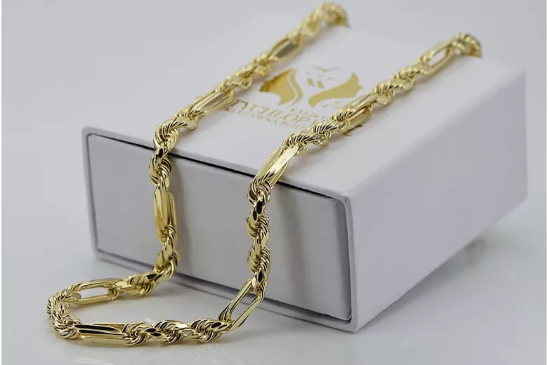 Yellow rose gold chain ★ russiangold.com ★ Gold 585 333 Low price