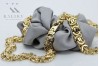 Italian Yellow 14K Gold Etruska Bizantine Chain - 60cm cc056y