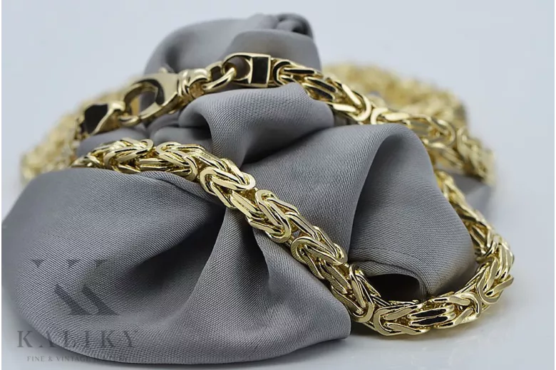 Yellow rose gold chain ★ russiangold.com ★ Gold 585 333 Low price