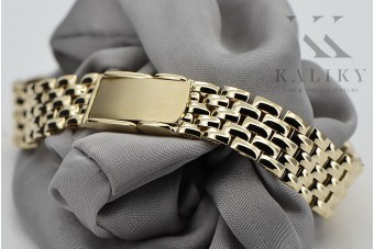 Yellow 14K Gold Adjustable Lady Bracelet Watch lbw004y