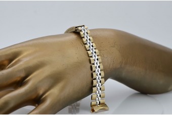 Желтый розовый золотой браслет ★ russiangold.com ★ Золото 585 333 Низкая цена