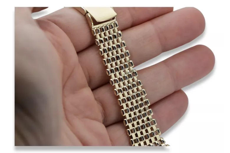 Italian 14K Yellow Gold Adjustable Watch Bracelet mbw004y