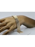 Italienische Gelbgold Herren Armbanduhr, 14 Karat, Verstellbare Länge mbw004y