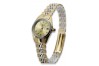 Reloj de Pulsera de Señora de Oro Amarillo 14k Geneve lw020ydy&lbw010y