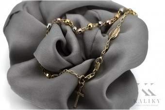 Yellow rose gold rosary bracelet★ russiangold.com ★ Gold 585 333 Low price