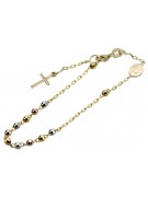 Yellow rose gold rosary bracelet★ russiangold.com ★ Gold 585 333 Low price