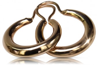 "Boucles d'oreilles vintage en forme de gâteaux, Or rose 14 carats 585, Pas de pierres" ven046 ven046