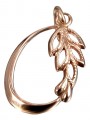 "Pendentif Feuille Vintage en Or Rose 14 carats 585 sans Pierres" vpn084 vpn084