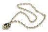 Médaille Mère de Dieu et Serpent Chaîne en Or 14 carats pm006y&cc076y