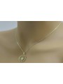 Italienisches 14k Gold Sonnenanhänger mit Kette cpn040y&cc001yw