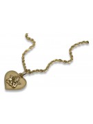 Gold 14k 585 Mutter Gottes Jungfrau Maria Medaillon Anhänger & Corda Kette pm013y&cc019y