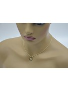 Gold 14k 585 Mutter Gottes Jungfrau Maria Medaillon Anhänger & Corda Kette pm013y&cc019y