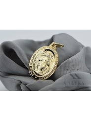 14K Жовте золото, 10,50мм, Богородиця pm006y