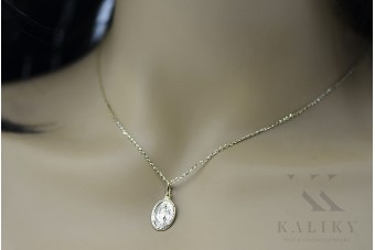 14 Karat Gelbgold Ikone mit Bozia-Design pm006y